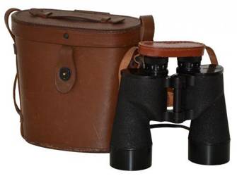 US Army M16 binocular w/ leather M24 case, military surplus