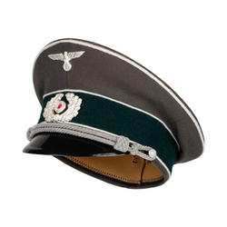 WH Heer officers Schirmmütze with insignia - gabardine- repro