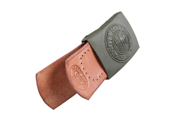 WH/LW leather tab for belt - brown - repro