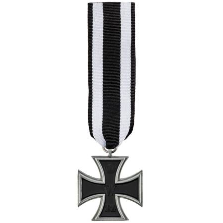 2nd Class Iron Cross 1914 - ribbon included - antiqued repro