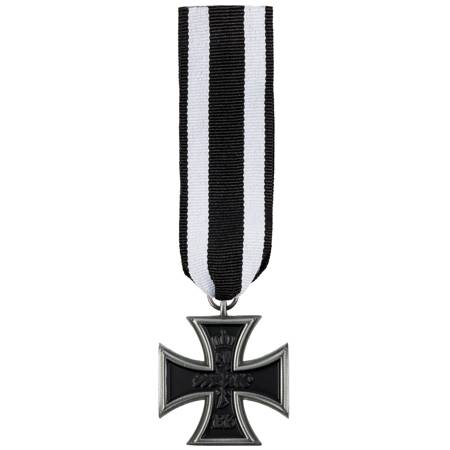 2nd Class Iron Cross 1914 - ribbon included - antiqued repro
