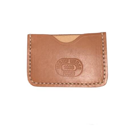 Brown leather card/ID case NESTOF