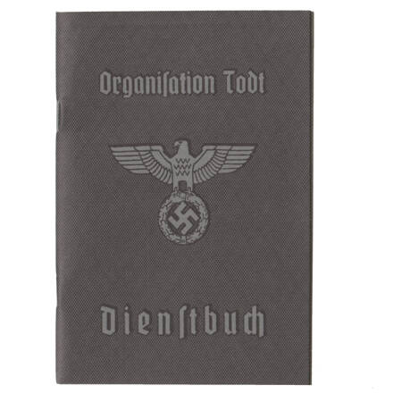 Dienstbuch Organisation Todt  - repro