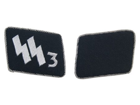 Early SS-VT officer collar tabs - Der Führer Regiment - nr 3 - repro