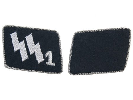 Early SS-VT officer collar tabs - Deutschland Regiment - nr 1 - repro