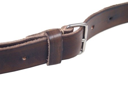 Extra-long shoulder strap for Polish M1936 officer belt - dark brown