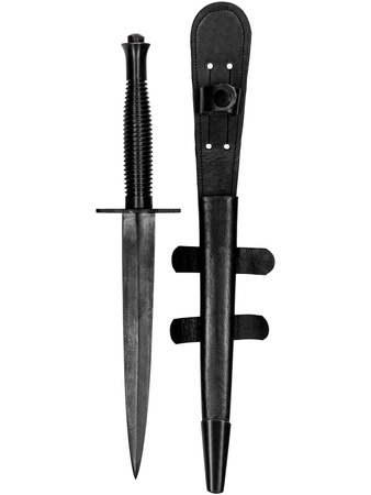 Fairbarn Sykes fighting knife - oxidised steel - repro