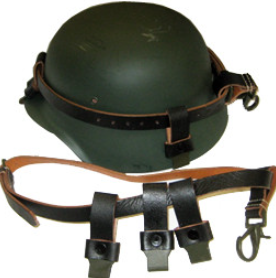 German M35/40/42 helmet leather carrying strap repro