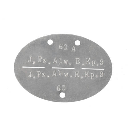 German WH/SS aluminium ID tag - with stamping - repro