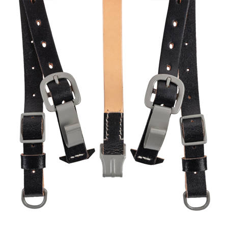 German WH/SS leather Y-straps, late war model - Fredericci