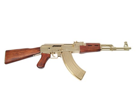 Golden AK-47 assault rifle - model gun