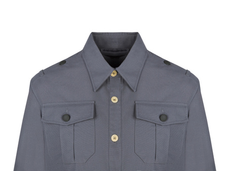 Hemd M43 WH/SS,- uniform shirt with buttons for shoulder boards - repro