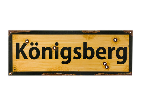 KÖNIGSBERG road sign - repro