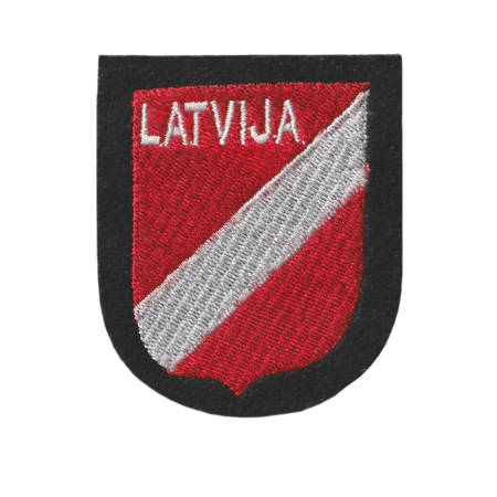 Latvian national patch, 2nd model - SS woolen - repro