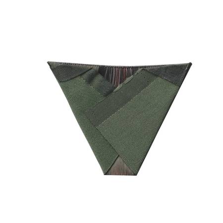 M43 trapezoid insignia - WH, BeVo, feldgrau, folded version - repro