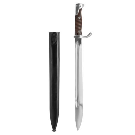 M98/05 German bayonet with scabbard - silver steel - repro