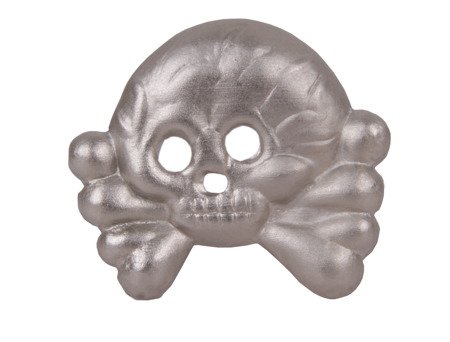 Metal skull for armoured collar tabs - 1 piece - repro