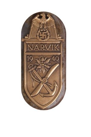 Narvikschild - Narvik Shield - golden - repro
