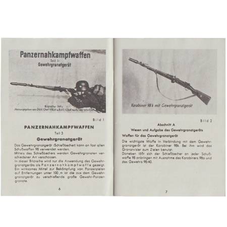 Panzernahkampf Waffen Gewehrgranatgeratmanual  - repro