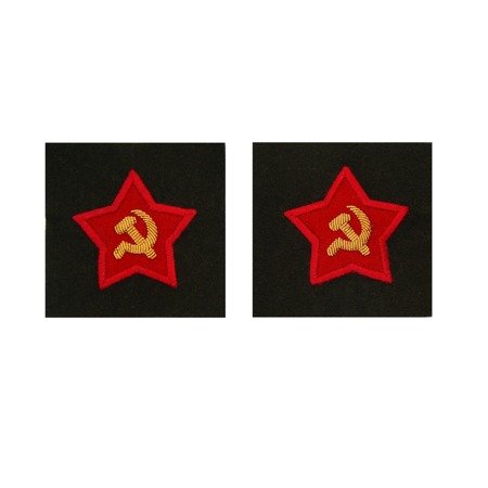 Political officer - politruk - pair of sleeve patches - repro