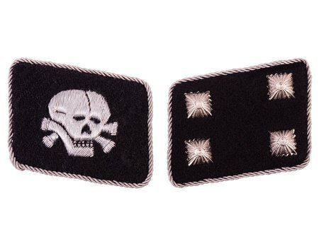 SS Totenkopf collar tabs - Sturmbannführer - repro