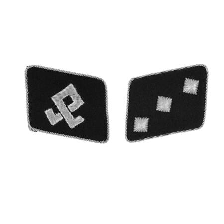 SS Untersturmführer collar tabs of 21st Waffen-Gebirgs-Division "Prinz Eugen"- repro