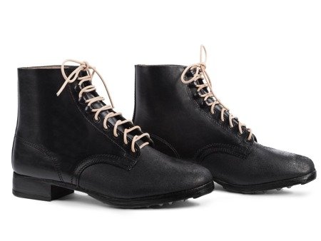 Schnurschuhe M37 - German ankle boots - repro - blackened