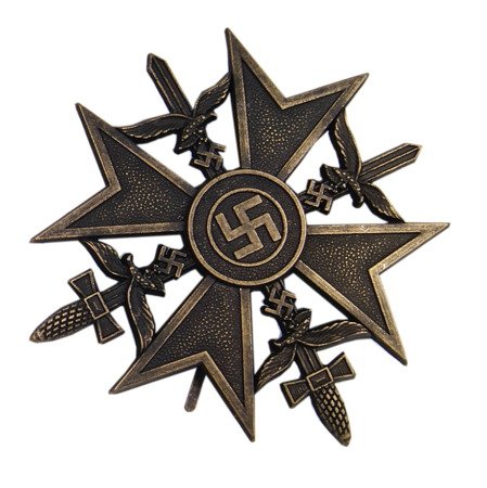 Spanish Cross - bronze with swords - repro