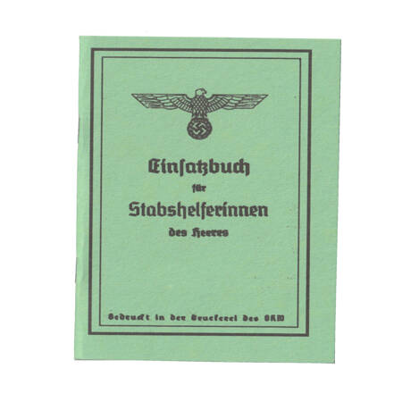 Stabshelferin des Heeres einfachbuch - repro, unfilled