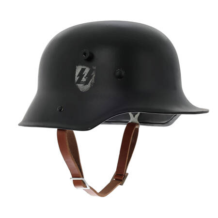 Stahlhelm M16 LSSAH helmet with SS decals, aged- repro