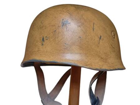 Stahlhelm M38 for LW paratroopers, sand camo, heavily aged