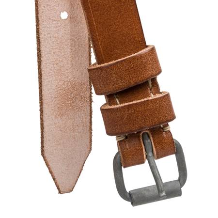 Trouser belt - leather - brown - repro