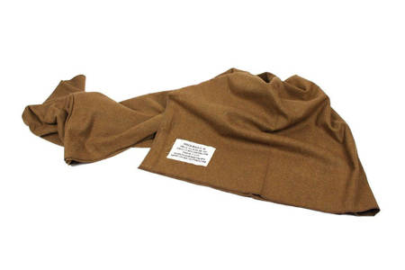 US Army wool blanket, mustard brown 
