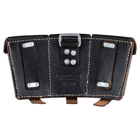 WH/SS 98k riveted ammo pouch - black, late model - repro