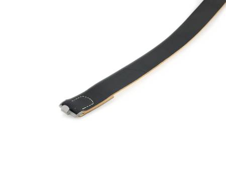 WH/SS M44 black leather belt, steel hook - repro