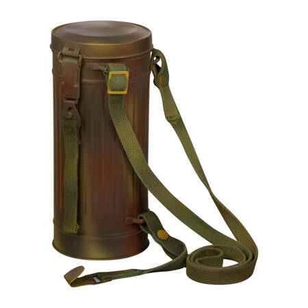 WH/SS gas mask canister - Normandie camo, not aged - repro 