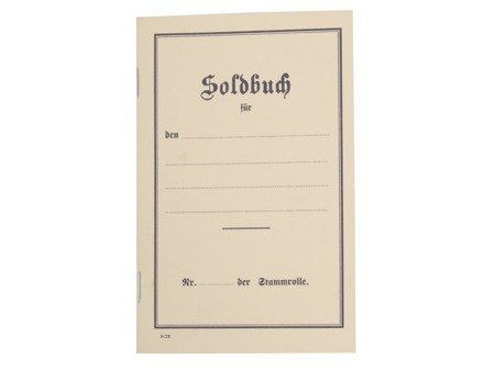 WW1 German soldier paybook - repro