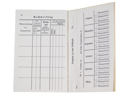 WW1 German soldier paybook - repro