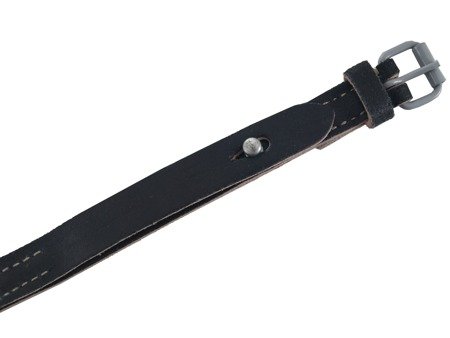WW2 German equipment strap with button - black - repro