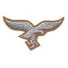 Adler LW DAK - Luftwaffe tropical breast eagle - embroidered on khaki cotton