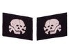 SS Totenkopf collar tabs - with two skulls - repro