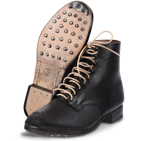 Schnurschuhe M37 - German ankle boots - repro - blackened