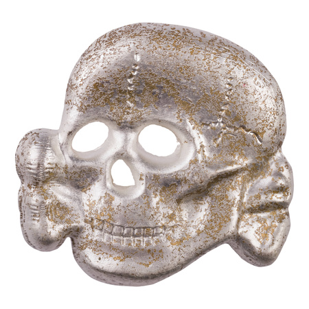 SS visor cap skull, aged model - repro