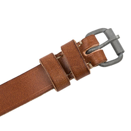 Trouser belt - leather - brown - repro