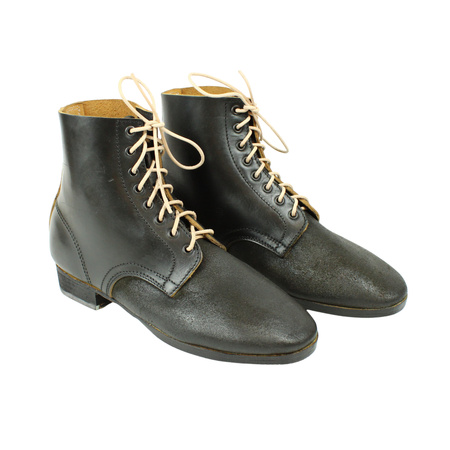 Schnurschuhe M43, German ankle boots, pre-blackened - repro