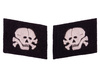 SS Totenkopf collar tabs - with two skulls - repro