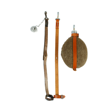 Pasek manierki paramilitarnej / HJ, brązowy - replika