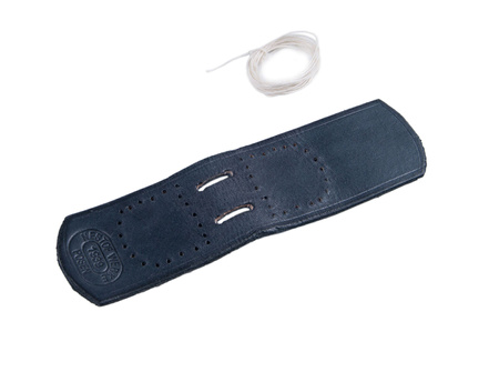 WH/SS leather tab for belt - black - repro