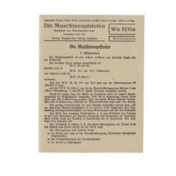 Waffentafeln Die Maschinenpistolen small info card - repro