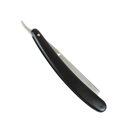 Straight razor with a black handle